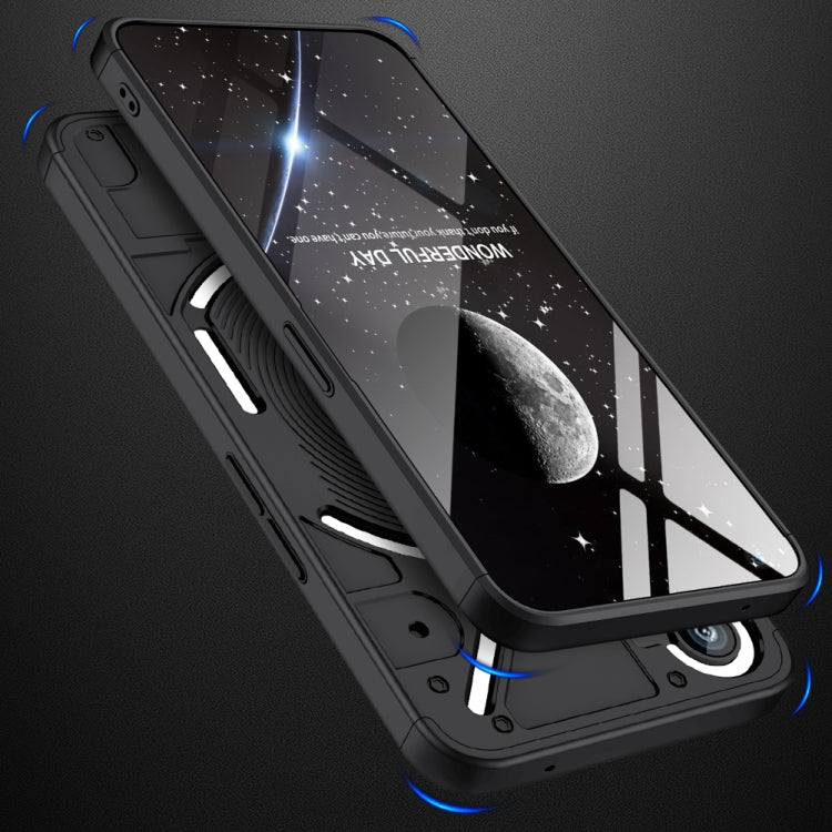 For Nothing Phone 1 GKK Three Stage Splicing Full Coverage PC Phone Case(Black) by GKK