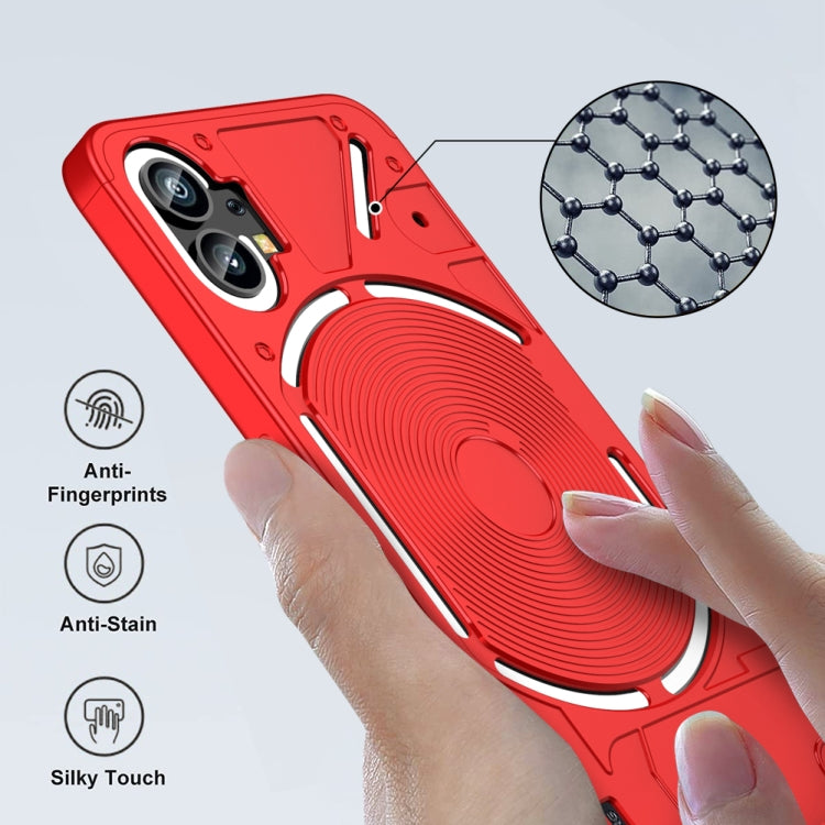 For Nothing Phone 1 GKK Three Stage Splicing Full Coverage PC Phone Case(Red) by GKK
