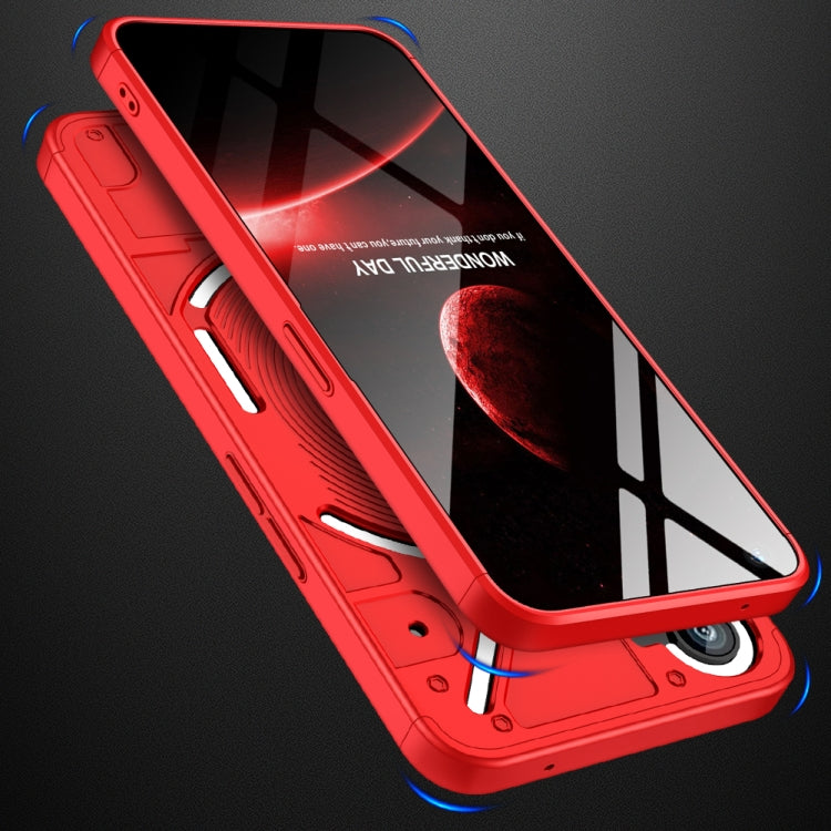 For Nothing Phone 1 GKK Three Stage Splicing Full Coverage PC Phone Case(Red) by GKK