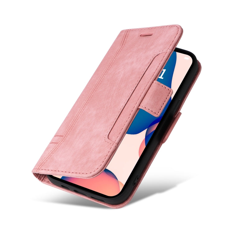 For iPhone 14 Pro BETOPNICE Dual-side Buckle Leather Phone Case(Pink) by BETOPNICE