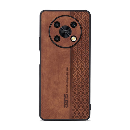 For Huawei Enjoy 50 Pro / nova Y90 AZNS 3D Embossed Skin Feel Phone Case(Brown) by AZNS