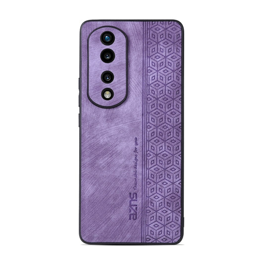 For Honor 70 AZNS 3D Embossed Skin Feel Phone Case(Purple) by AZNS
