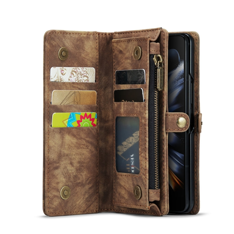 For Samsung Galaxy Z Fold4 CaseMe 008 Detachable Multifunctional Leather Phone Case(Brown) by CaseMe