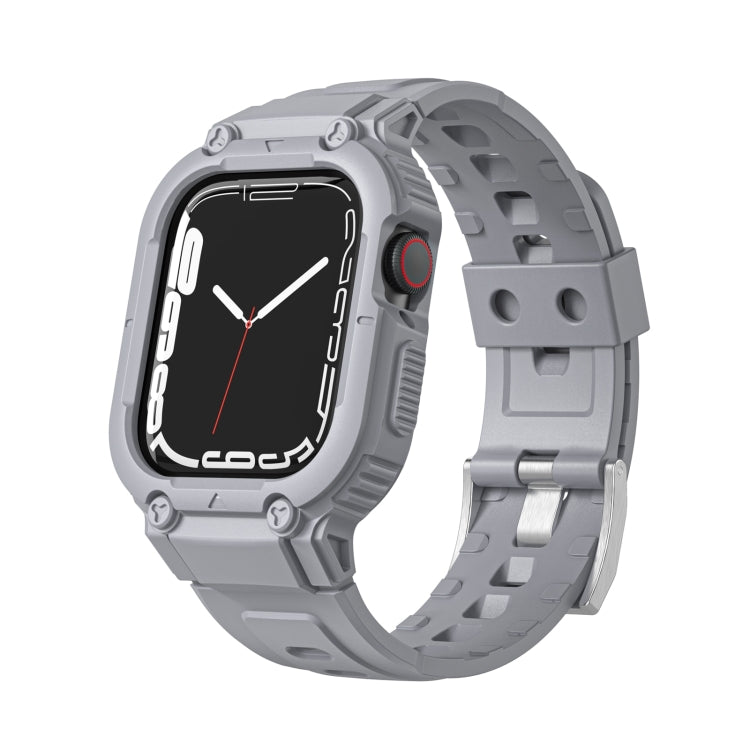 Armor Silicone Watch Band For Apple Watch Ultra 49mm(Grey) by bashfashion