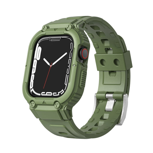 Armor Silicone Watch Band For Apple Watch Ultra 49mm(Green) by bashfashion