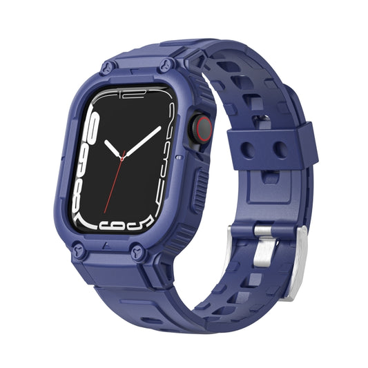 Armor Silicone Watch Band For Apple Watch Ultra 49mm(Blue) by bashfashion