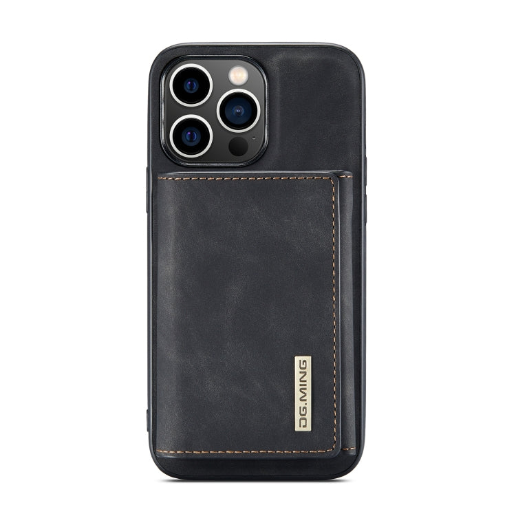 For iPhone 14 Pro DG.MING M1 Series 3-Fold Multi Card Wallet Leather Case(Black) by DG.MING