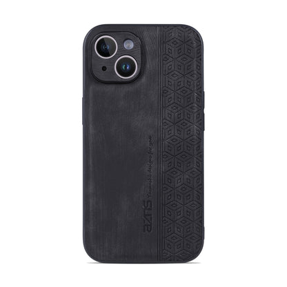 For iPhone 14 AZNS 3D Embossed Skin Feel Phone Case(Black) by AZNS