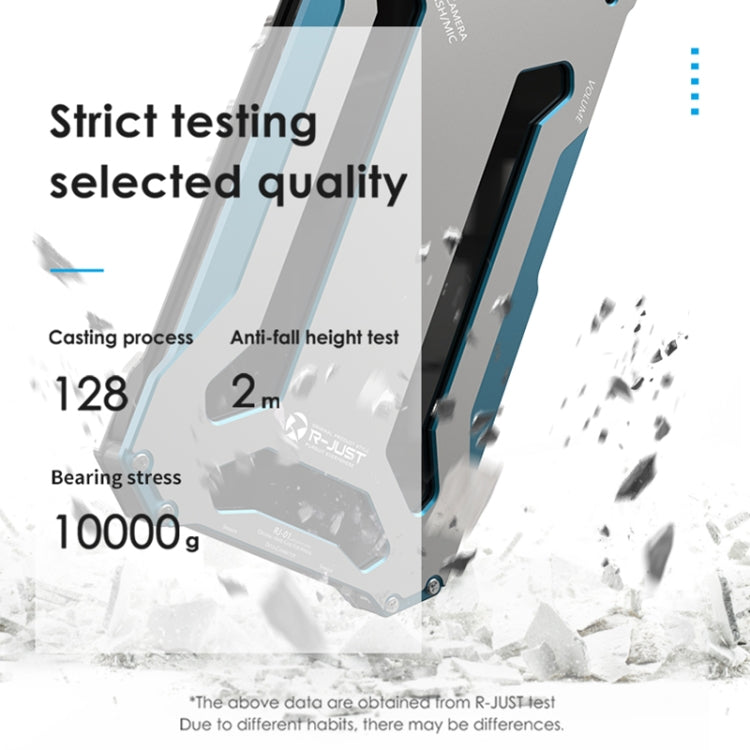 For iPhone 14 Plus R-JUST RJ17 Shockproof Armor Metal Phone Case(Black) by R-JUST