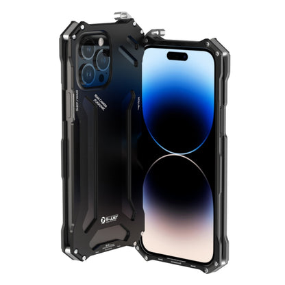For iPhone 14 Pro Max R-JUST RJ17 Shockproof Armor Metal Phone Case(Black) by R-JUST