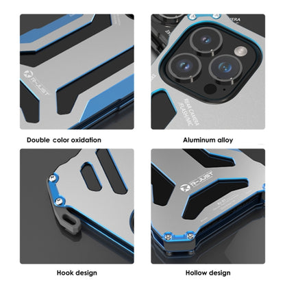 For iPhone 14 Pro Max R-JUST RJ17 Shockproof Armor Metal Phone Case(Black) by R-JUST