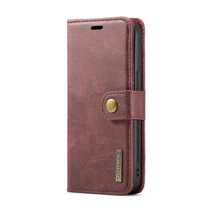 For iPhone 14 DG.MING Crazy Horse Texture Detachable Magnetic Leather Case(Red) by DG.MING