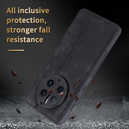 For Huawei Mate 50 Pro AZNS 3D Embossed Skin Feel Phone Case(Black) by AZNS