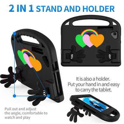 For Samsung Tab S6 Lite Love Small Palm Holder EVA Tablet Case(Black) by bashfashion