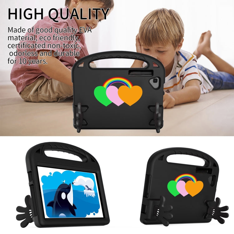 For Samsung Tab S6 Lite Love Small Palm Holder EVA Tablet Case(Black) by bashfashion