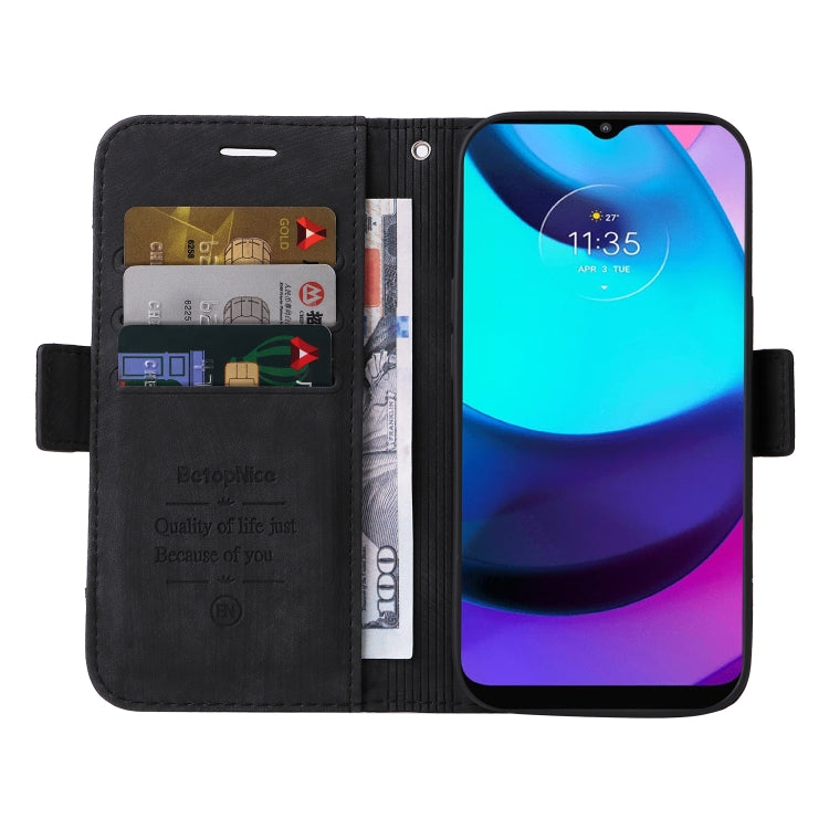 For Motorola Moto E20 / E30 / E40 BETOPNICE Dual-side Buckle Leather Phone Case(Black) by BETOPNICE