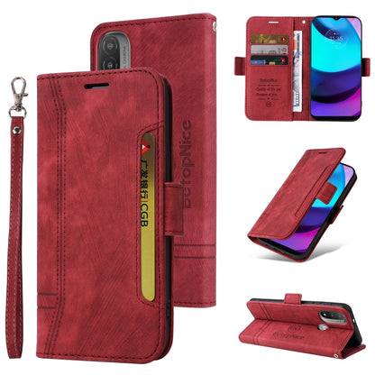 For Motorola Moto E20 / E30 / E40 BETOPNICE Dual-side Buckle Leather Phone Case(Red) by BETOPNICE