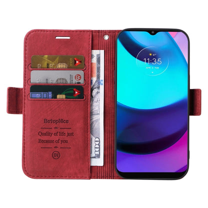 For Motorola Moto E20 / E30 / E40 BETOPNICE Dual-side Buckle Leather Phone Case(Red) by BETOPNICE