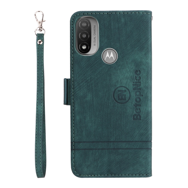 For Motorola Moto E20 / E30 / E40 BETOPNICE Dual-side Buckle Leather Phone Case(Green) by BETOPNICE