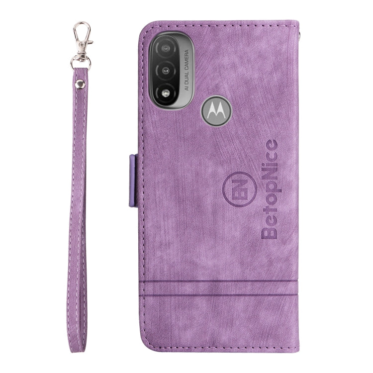 For Motorola Moto E20 / E30 / E40 BETOPNICE Dual-side Buckle Leather Phone Case(Purple) by BETOPNICE