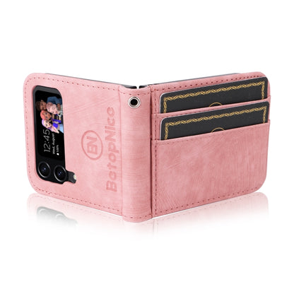 For Samsung Galaxy Z Flip4 BETOPNICE Dual-side Buckle Leather Phone Case(Pink) by BETOPNICE