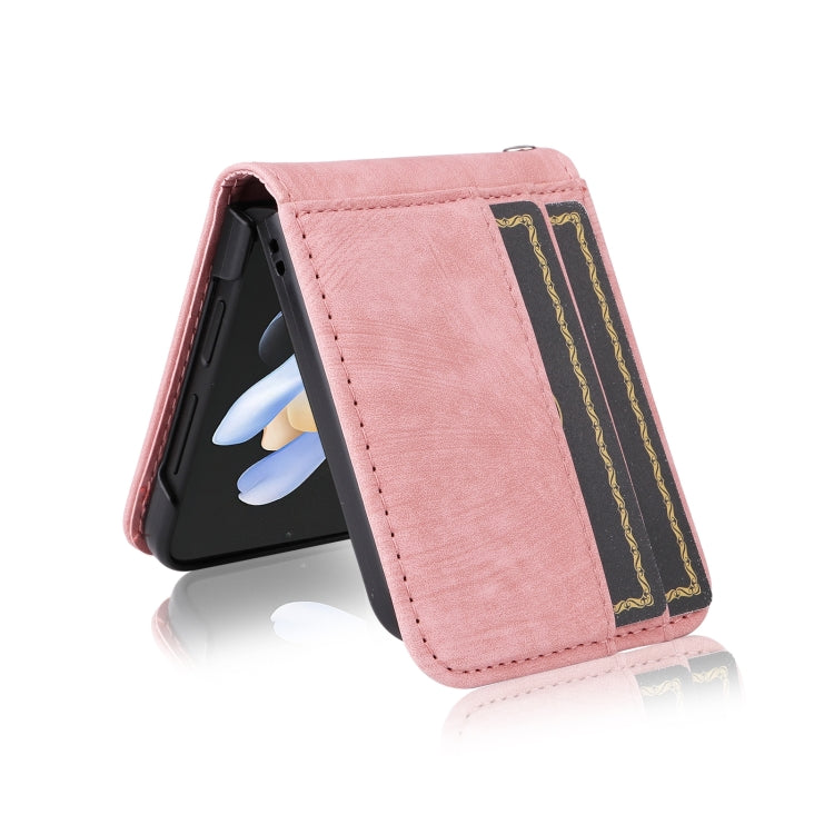 For Samsung Galaxy Z Flip4 BETOPNICE Dual-side Buckle Leather Phone Case(Pink) by BETOPNICE