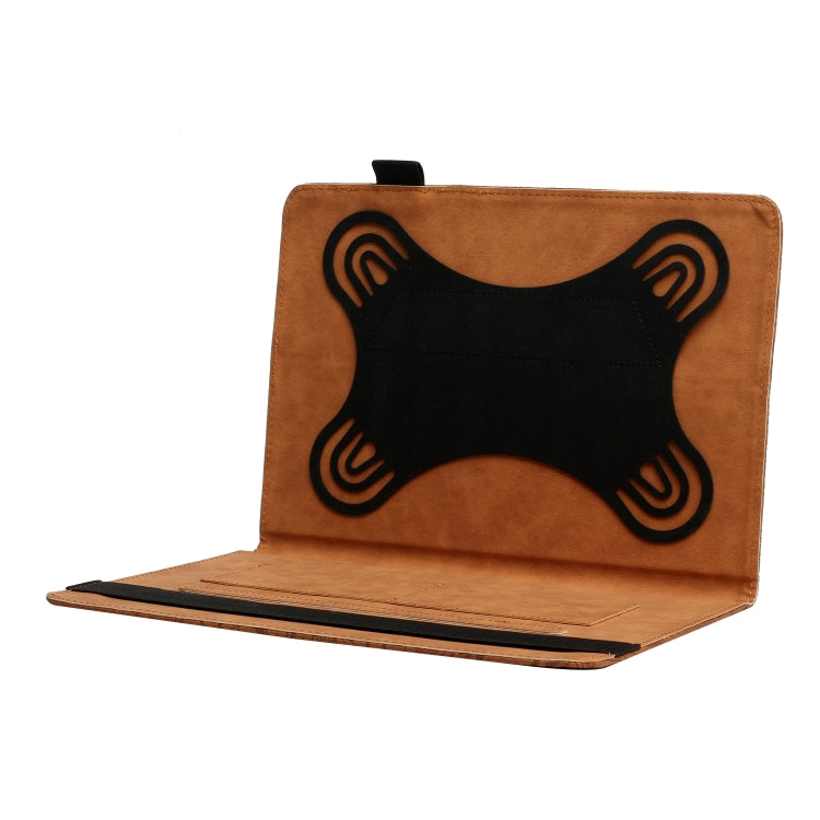 For 10 inch Life Tree Pattern Flip Universal Leather Tablet Case(Brown) by bashfashion