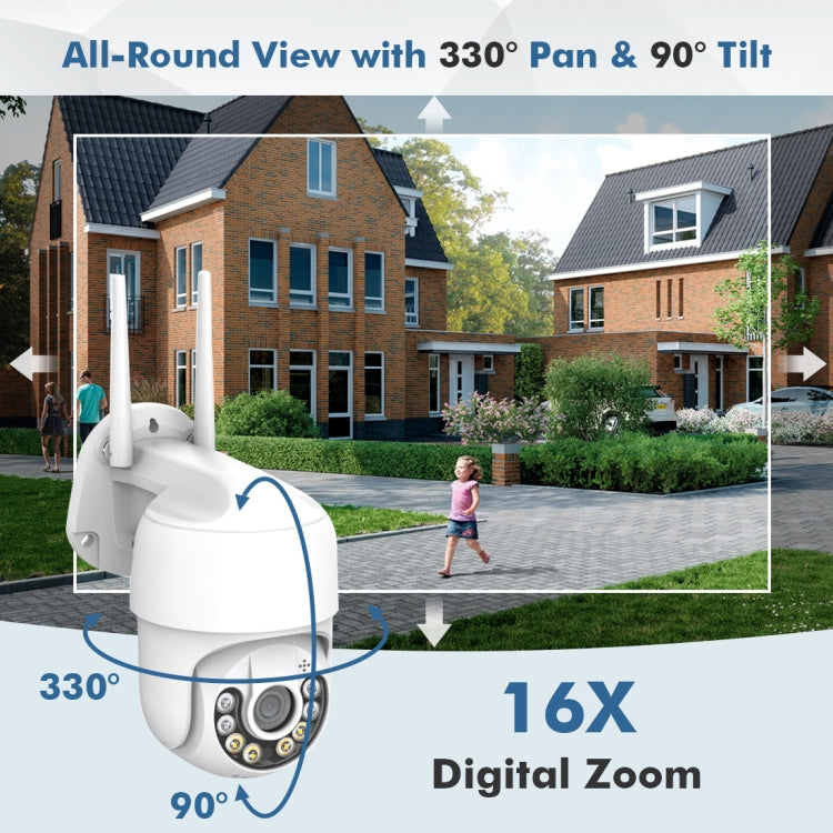 QX59 1920 x 1080P HD 2MP Wireless WiFi Smart Surveillance Camera Support Night Vision & Motion Detection & Two-way Audio & TF Card, Specification:UK Plug by bashfashion