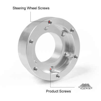 For Logitech G29 G920 G923 70mm Gaming Steering Wheel Adapter(Silver) by bashfashion