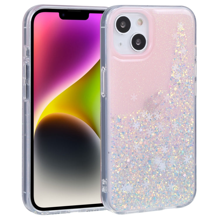 For iPhone 14 DFANS DESIGN Snowflake Starlight Shining Phone Case(Pink) by DFANS DESIGN