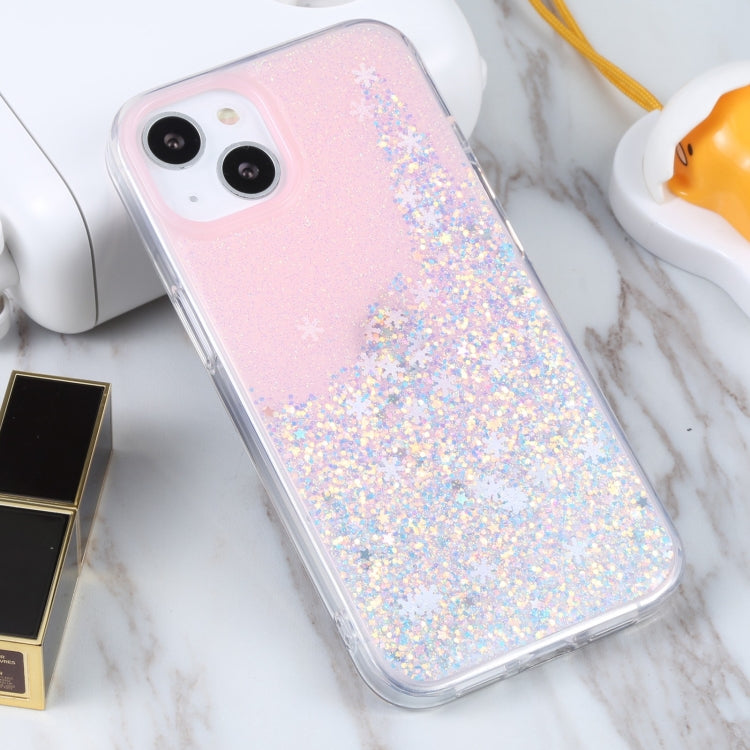 For iPhone 14 DFANS DESIGN Snowflake Starlight Shining Phone Case(Pink) by DFANS DESIGN