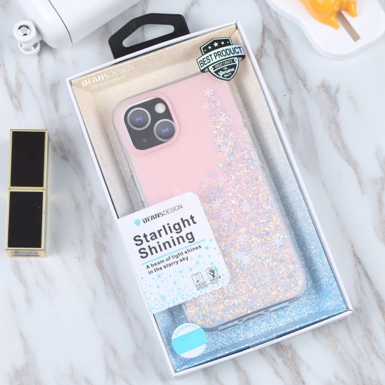 For iPhone 14 DFANS DESIGN Snowflake Starlight Shining Phone Case(Pink) by DFANS DESIGN