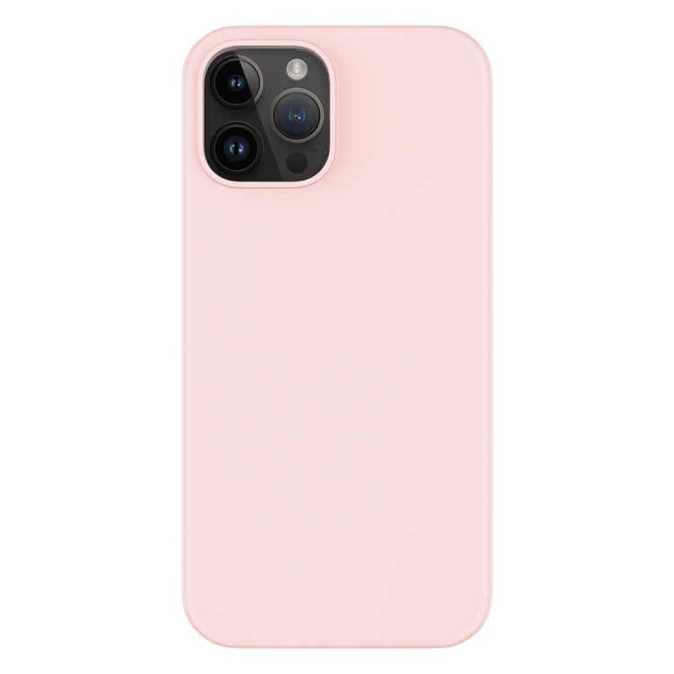 For iPhone 14 Pro Max Mutural Yuemu Series Liquid Silicone Microfiber Case(Pink) by Mutural