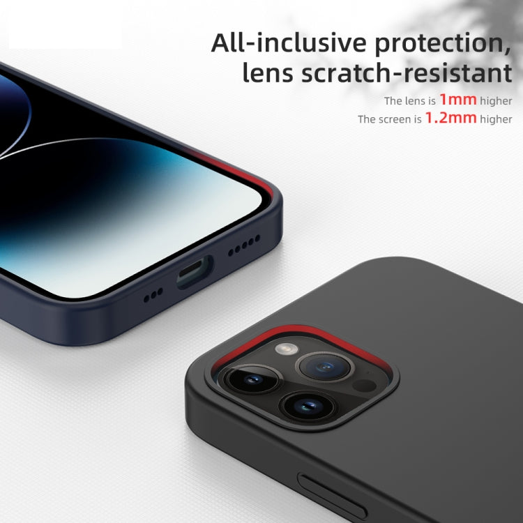 For iPhone 14 Pro Max Mutural Yuemu Series Liquid Silicone Microfiber Case(Pink) by Mutural