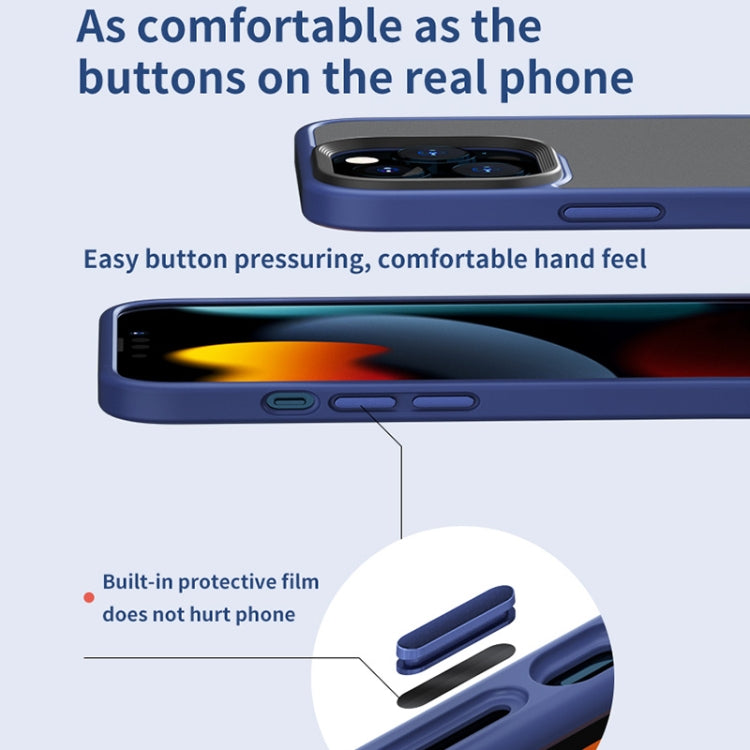 For iPhone 14 ROCK Guard Skin-feel Phone Case(Black) by ROCK