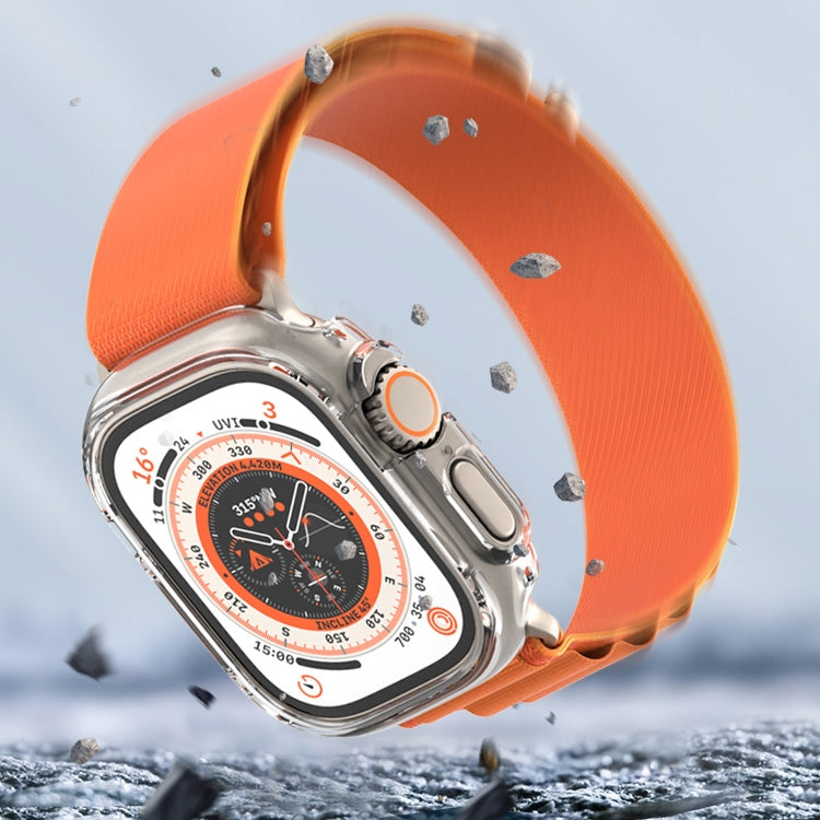 For Apple Watch Ultra 3 / 2 / 1 49mm PC Hollow Electroplating Protective Case(Transparent) by bashfashion