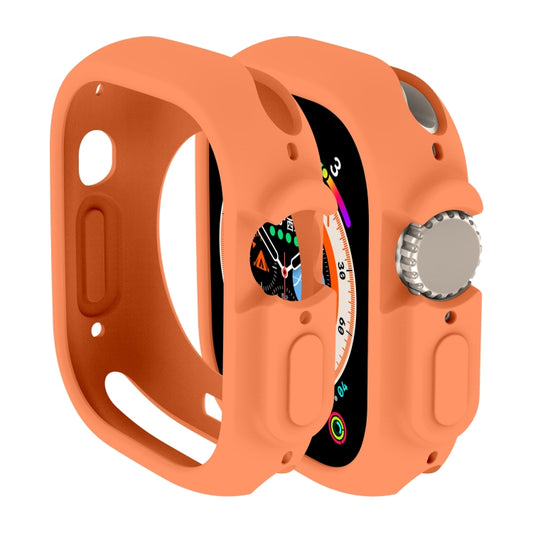 For Apple Watch Ultra 49mm Candy TPU Protective Case(Orange) by bashfashion