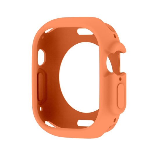 For Apple Watch Ultra 49mm Candy TPU Protective Case(Orange) by bashfashion