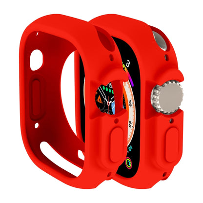 For Apple Watch Ultra 49mm Candy TPU Protective Case(Red) by bashfashion