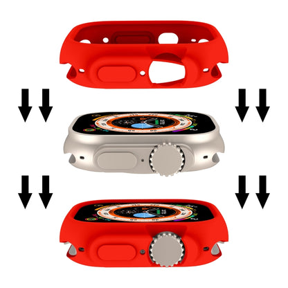For Apple Watch Ultra 49mm Candy TPU Protective Case(Red) by bashfashion
