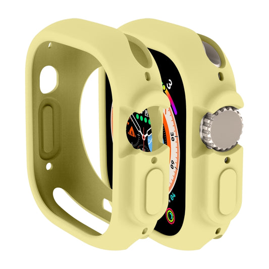 For Apple Watch Ultra 3 / 2 / 1 49mm Candy TPU Protective Case(Yellow) by bashfashion