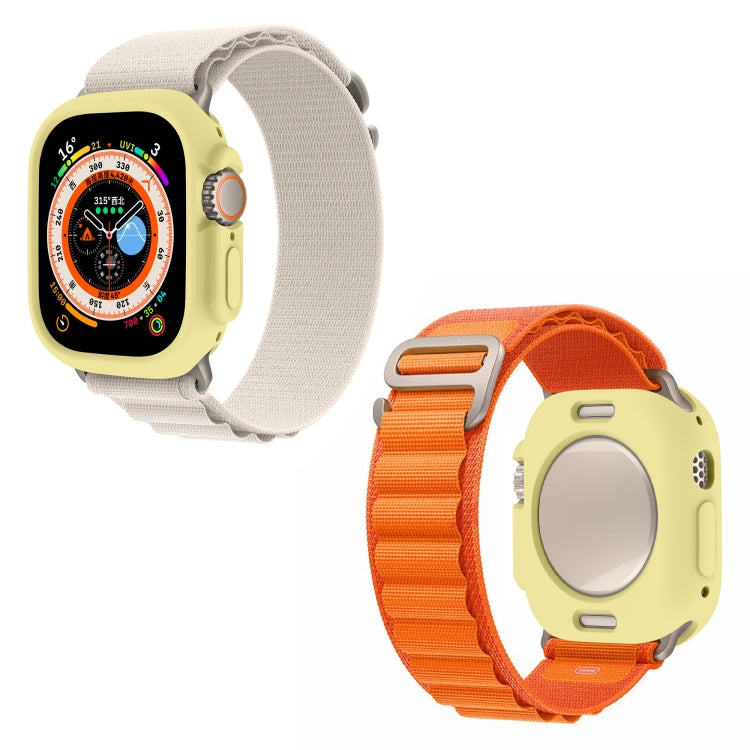 For Apple Watch Ultra 3 / 2 / 1 49mm Candy TPU Protective Case(Yellow) by bashfashion