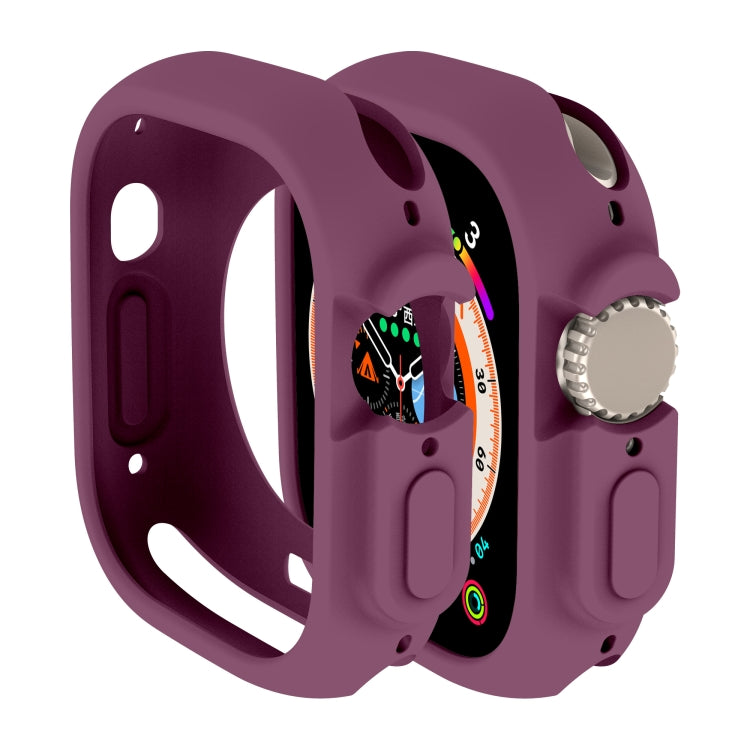For Apple Watch Ultra 3 / 2 / 1 49mm Candy TPU Protective Case(Plum) by bashfashion