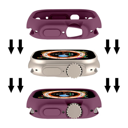 For Apple Watch Ultra 3 / 2 / 1 49mm Candy TPU Protective Case(Plum) by bashfashion