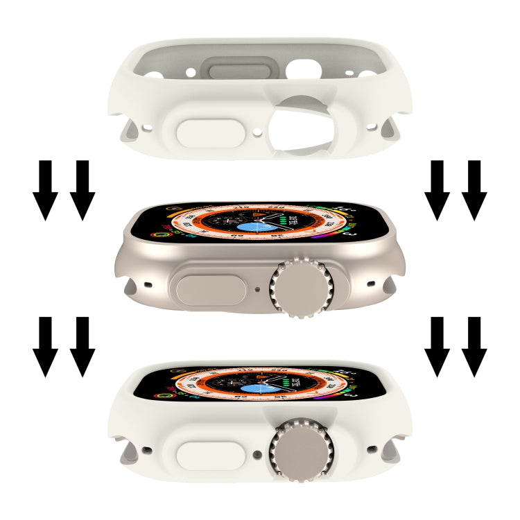For Apple Watch Ultra 3 / 2 / 1 49mm Candy TPU Protective Case(Cream White) by bashfashion
