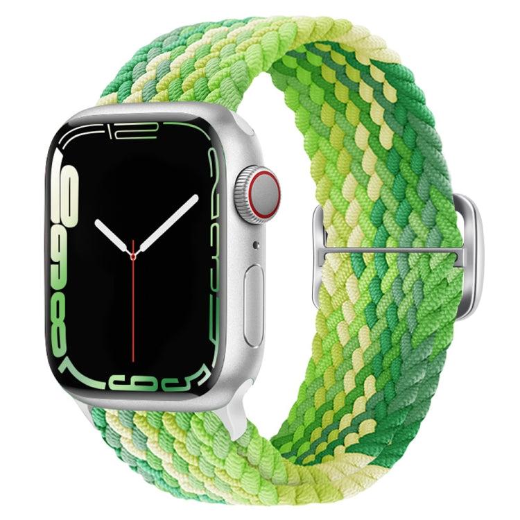 Buckle Nylon Braided Watch Band for Apple Watch Ultra 49mm&Watch Ultra 2 49mm / Series 9&8&7 45mm / SE 3&SE 2&6&SE&5&4 44mm / 3&2&1 42mm(Lime Green) by bashfashion