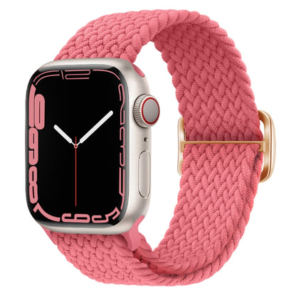 Buckle Nylon Braided Watch Band for Apple Watch Ultra 49mm&Watch Ultra 2 49mm / Series 9&8&7 45mm / SE 3&SE 2&6&SE&5&4 44mm / 3&2&1 42mm(Pink) by bashfashion