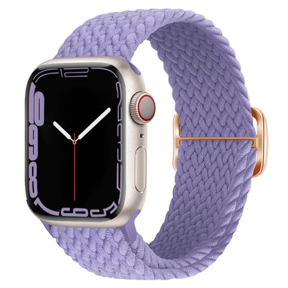 Buckle Nylon Braided Watch Band for Apple Watch Ultra 49mm&Watch Ultra 2 49mm / Series 9&8&7 45mm / SE 3&SE 2&6&SE&5&4 44mm / 3&2&1 42mm(Lavender) by bashfashion