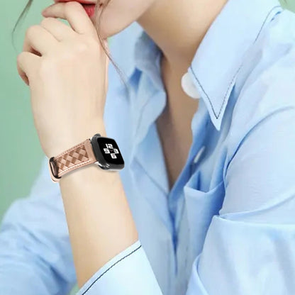 Braided Genuine Leather Watch Band for Apple Watch Ultra 49mm&Watch Ultra 2 49mm / Series 9&8&7 45mm / SE 3&SE 2&6&SE&5&4 44mm / 3&2&1 42mm(Grey+Brown) by bashfashion