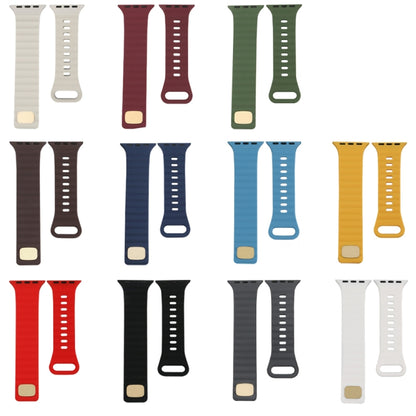 Reverse Buckle Silicone Watch Band for Apple Watch Ultra 49mm&Watch Ultra 2 49mm / Series 9&8&7 45mm / SE 3&SE 2&6&SE&5&4 44mm / 3&2&1 42mm(White) by bashfashion